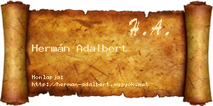 Hermán Adalbert névjegykártya