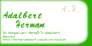 adalbert herman business card